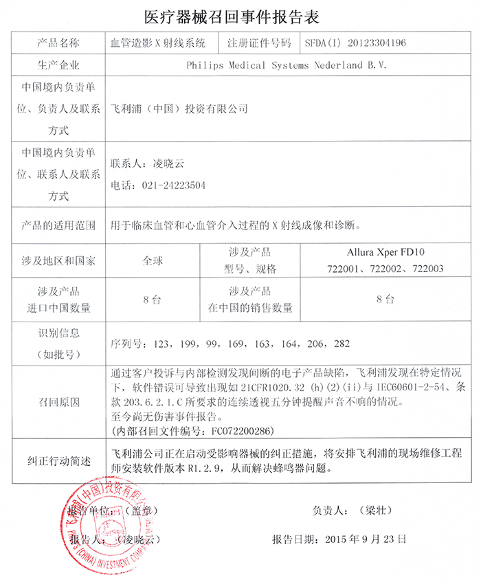 飞利浦血管造影X射线系统召回事件报告表-0.jpg