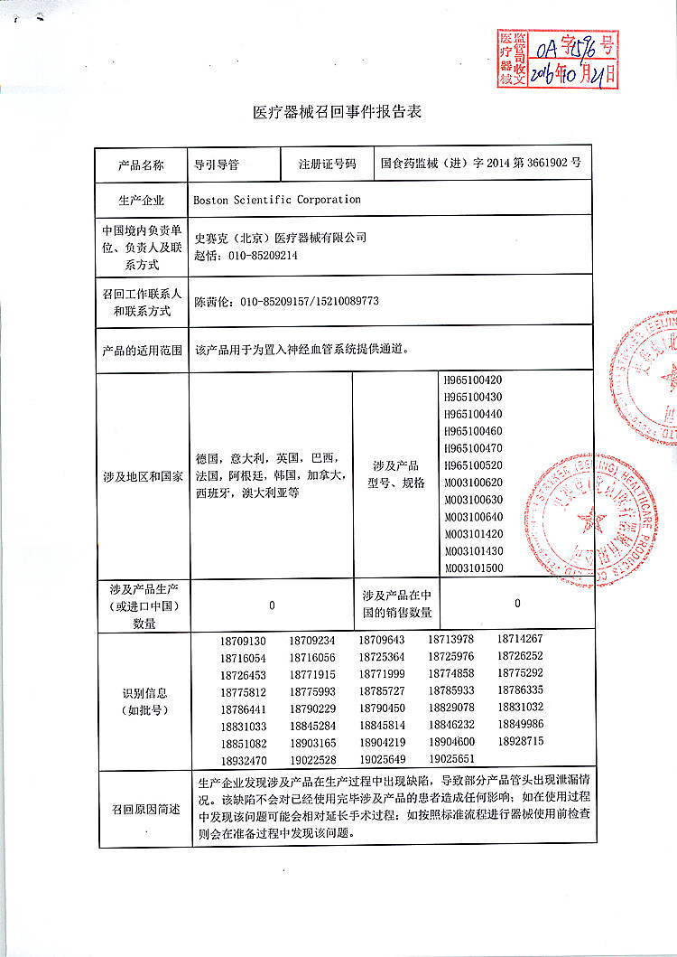 Boston Scientific Corporation对导引导管进行召回_上网.jpg